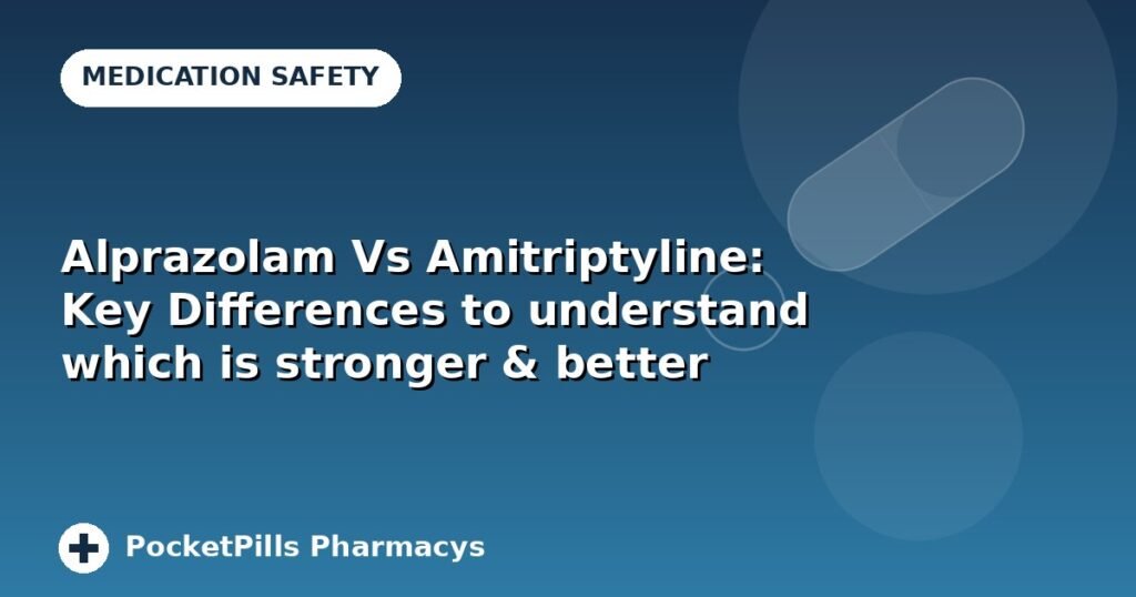 Alprazolam Vs Amitriptyline: Key Differences to understand which is stronger & better