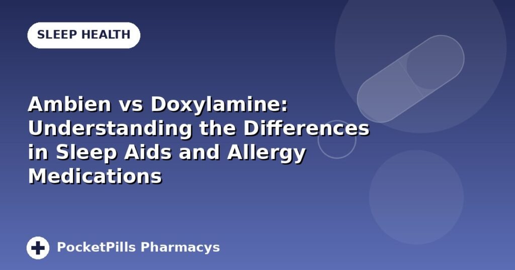 Ambien vs Doxylamine: Understanding the Differences in Sleep Aids and Allergy Medications
