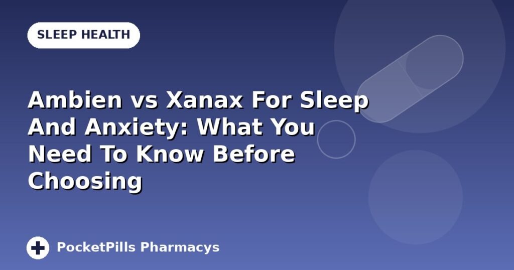Ambien vs Xanax For Sleep And Anxiety: What You Need To Know Before Choosing