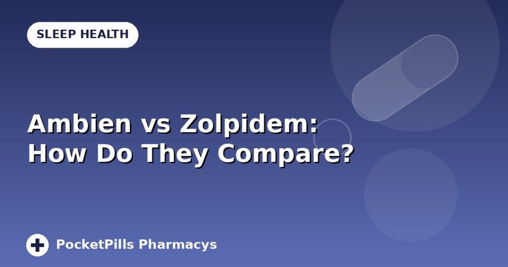 Ambien vs Zolpidem: How Do They Compare?