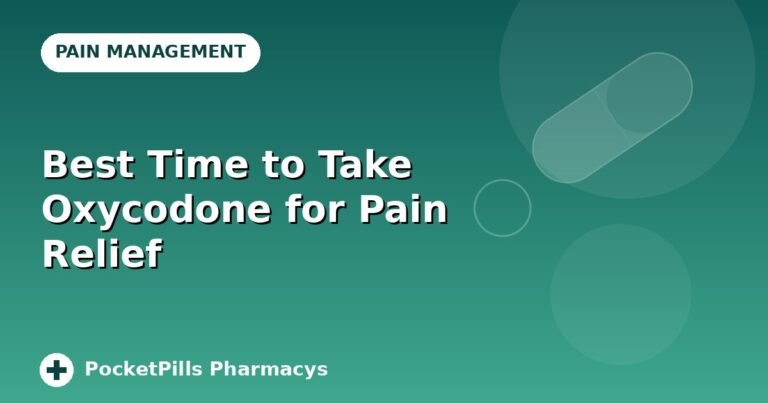 Best Time to Take Oxycodone for Pain Relief