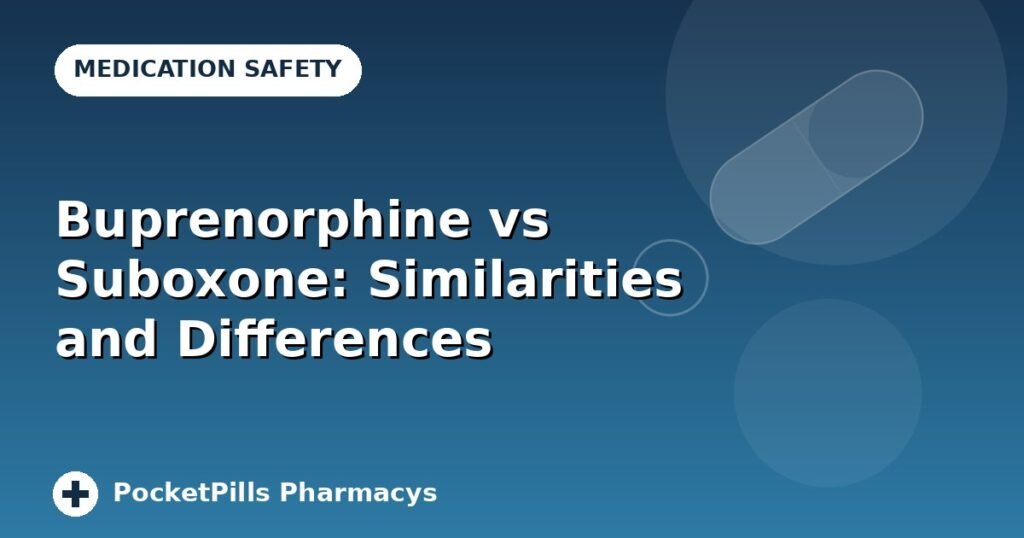 Buprenorphine vs Suboxone: Similarities and Differences