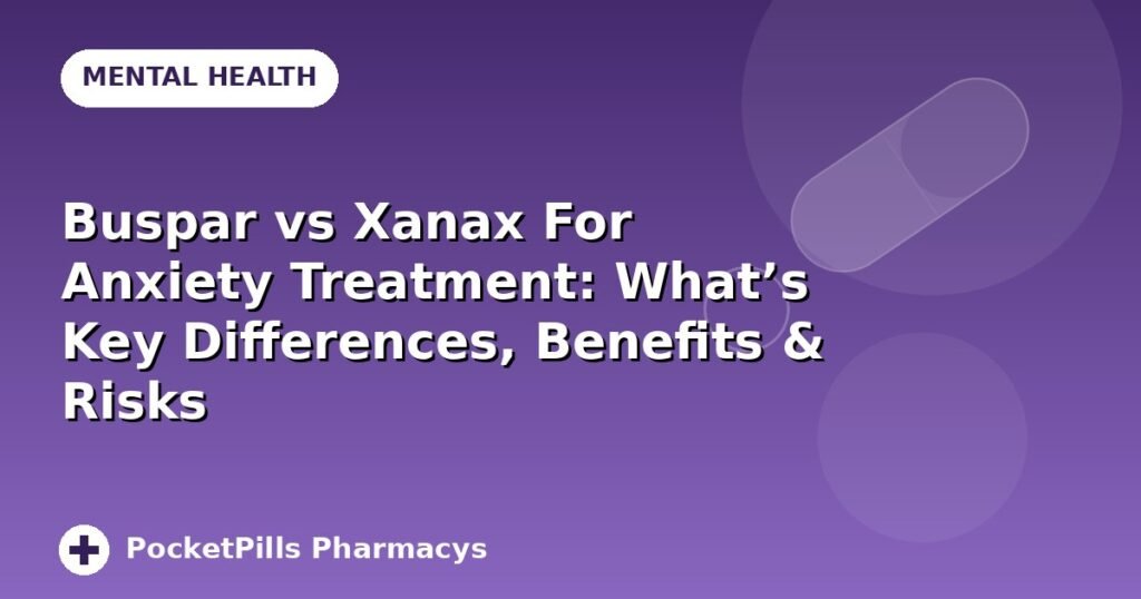 Buspar vs Xanax For Anxiety Treatment: What's Key Differences, Benefits & Risks