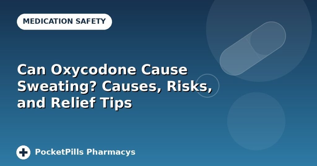Can Oxycodone Cause Sweating? Causes, Risks, and Relief Tips