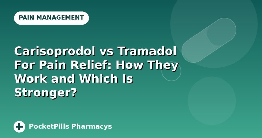 Carisoprodol vs Tramadol For Pain Relief: How They Work and Which Is Stronger?
