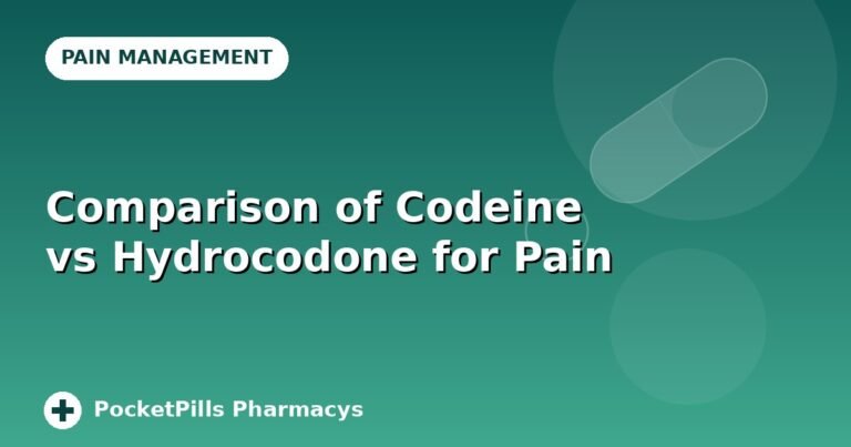 Comparison of Codeine vs Hydrocodone for Pain