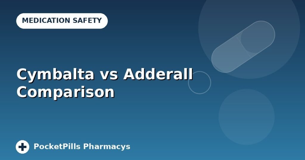 Cymbalta vs Adderall Comparison