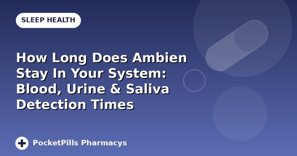 How Long Does Ambien Stay In Your System: Blood, Urine & Saliva Detection Times
