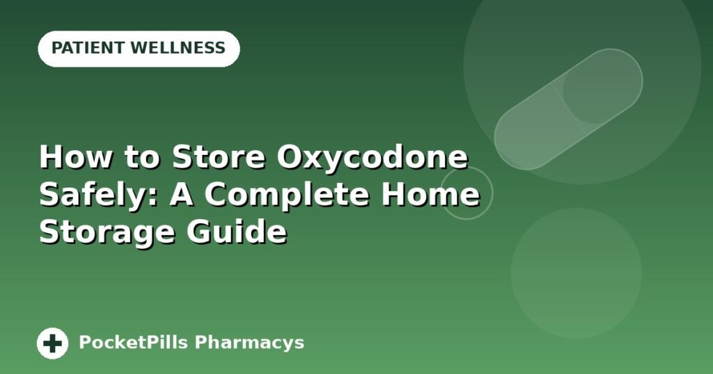 How to Store Oxycodone Safely: A Complete Home Storage Guide
