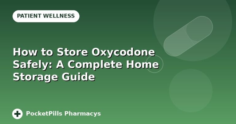 How to Store Oxycodone Safely: A Complete Home Storage Guide