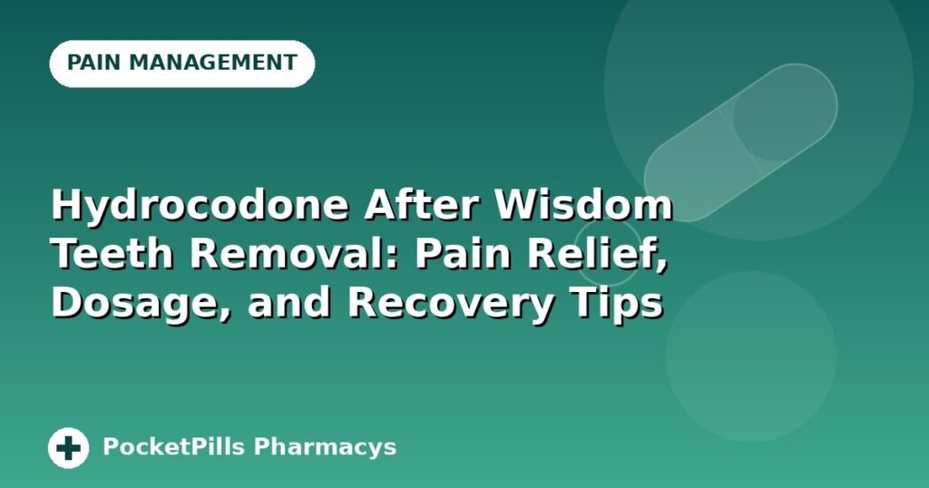 Hydrocodone After Wisdom Teeth Removal: Pain Relief, Dosage, and Recovery Tips