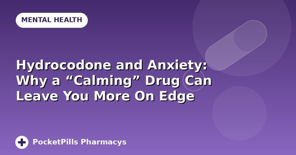 Hydrocodone and Anxiety: Why a “Calming” Drug Can Leave You More On Edge