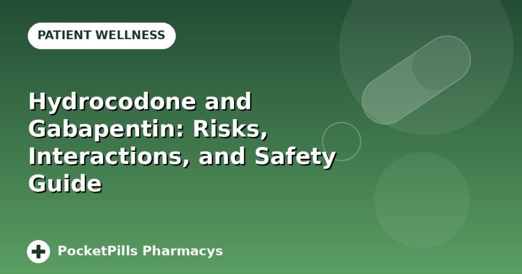 Hydrocodone and Gabapentin: Risks, Interactions, and Safety Guide