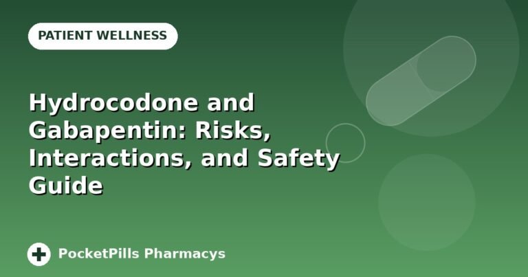 Hydrocodone and Gabapentin: Risks, Interactions, and Safety Guide