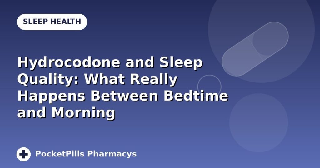 Hydrocodone and Sleep Quality: What Really Happens Between Bedtime and Morning