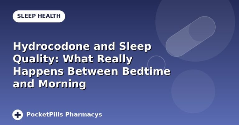 Hydrocodone and Sleep Quality: What Really Happens Between Bedtime and Morning
