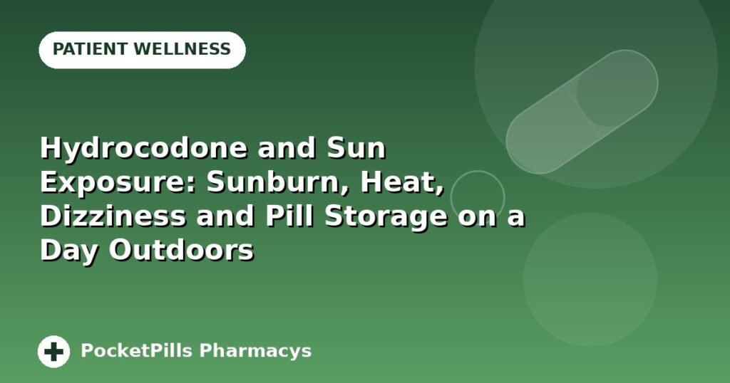 Hydrocodone and Sun Exposure: Sunburn, Heat, Dizziness and Pill Storage on a Day Outdoors