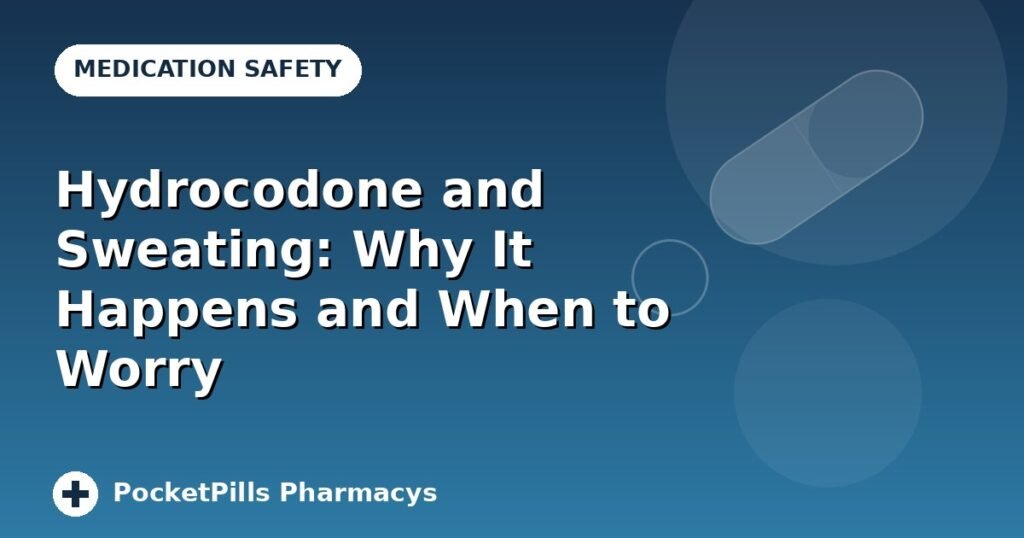 Hydrocodone and Sweating: Why It Happens and When to Worry