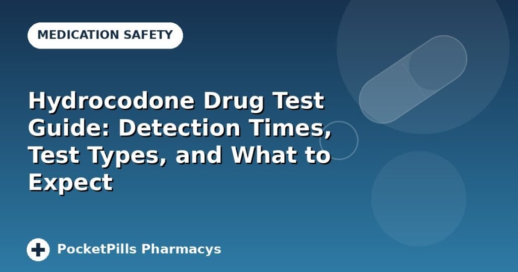 Hydrocodone Drug Test Guide: Detection Times, Test Types, and What to Expect