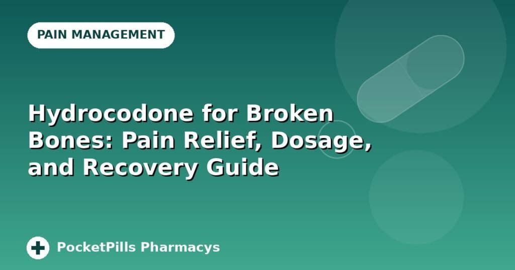 Hydrocodone for Broken Bones: Pain Relief, Dosage, and Recovery Guide