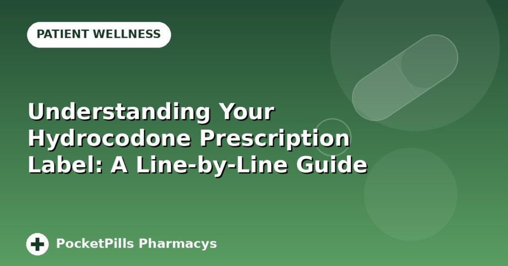 Understanding Your Hydrocodone Prescription Label: A Line-by-Line Guide