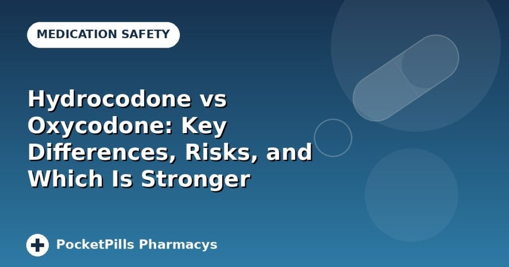 Hydrocodone vs Oxycodone: Key Differences, Risks, and Which Is Stronger