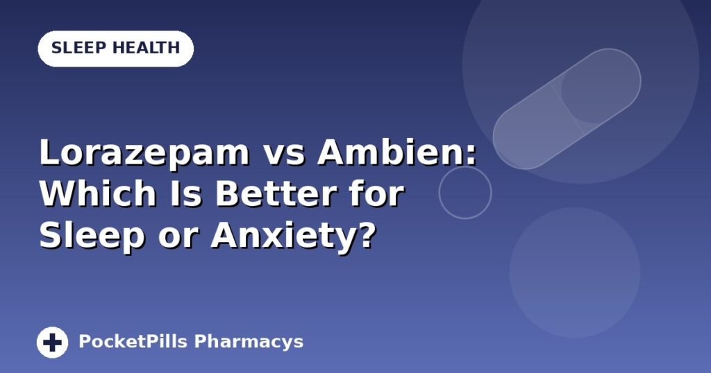 Lorazepam vs Ambien: Which Is Better for Sleep or Anxiety?