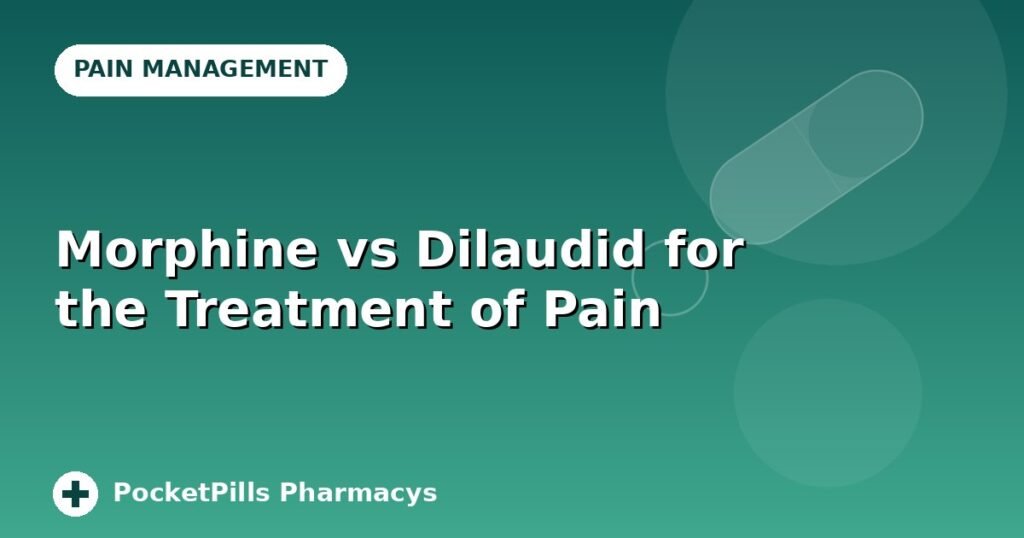Morphine vs Dilaudid for the Treatment of Pain