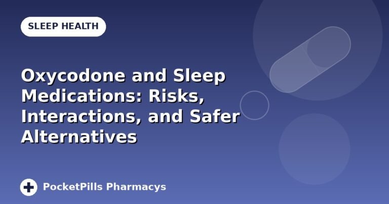 Oxycodone and Sleep Medications: Risks, Interactions, and Safer Alternatives