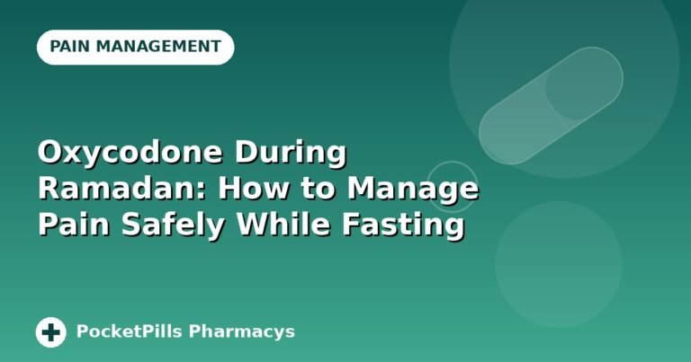 Oxycodone During Ramadan: How to Manage Pain Safely While Fasting