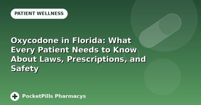 Oxycodone in Florida: What Every Patient Needs to Know About Laws, Prescriptions, and Safety