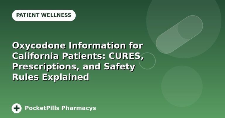 Oxycodone Information for California Patients: CURES, Prescriptions, and Safety Rules Explained