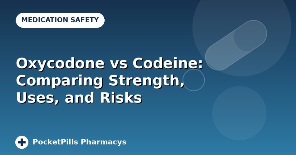 Oxycodone vs Codeine: Comparing Strength, Uses, and Risks