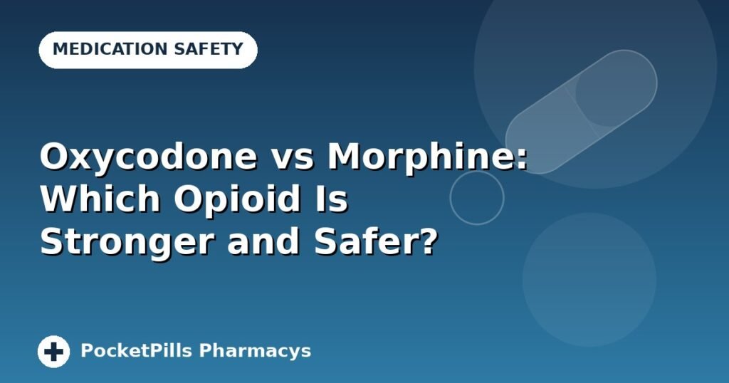 Oxycodone vs Morphine: Which Opioid Is Stronger and Safer?