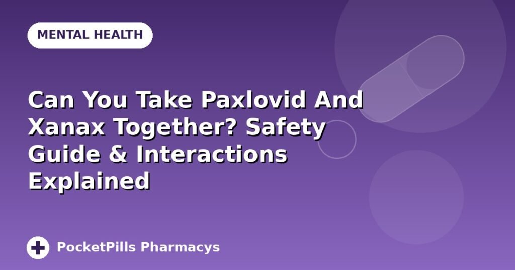 Can You Take Paxlovid And Xanax Together? Safety Guide & Interactions Explained