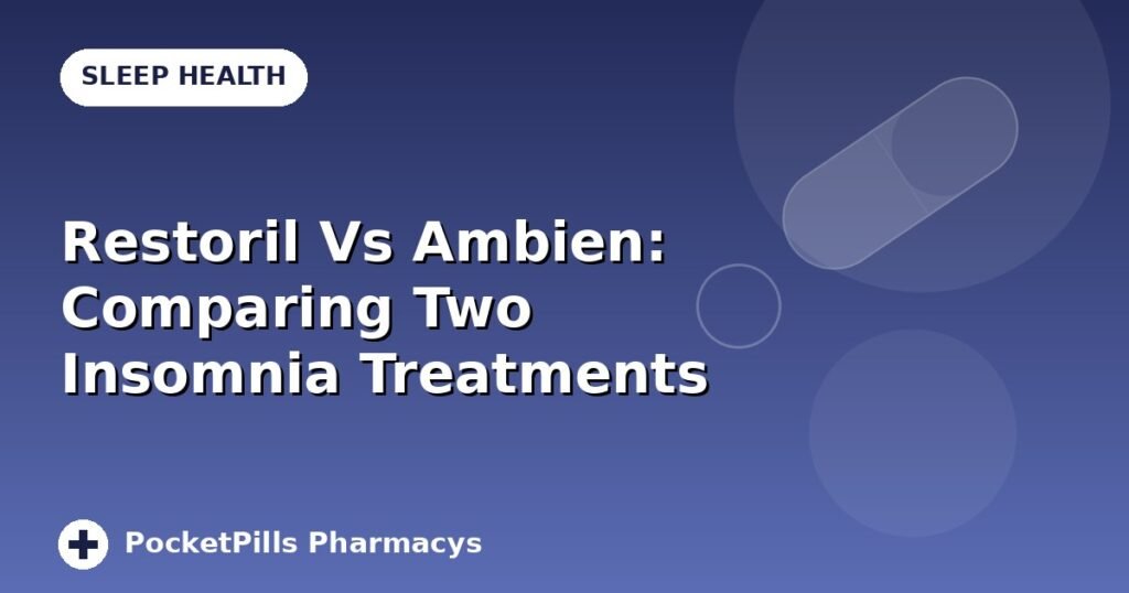 Restoril Vs Ambien: Comparing Two Insomnia Treatments