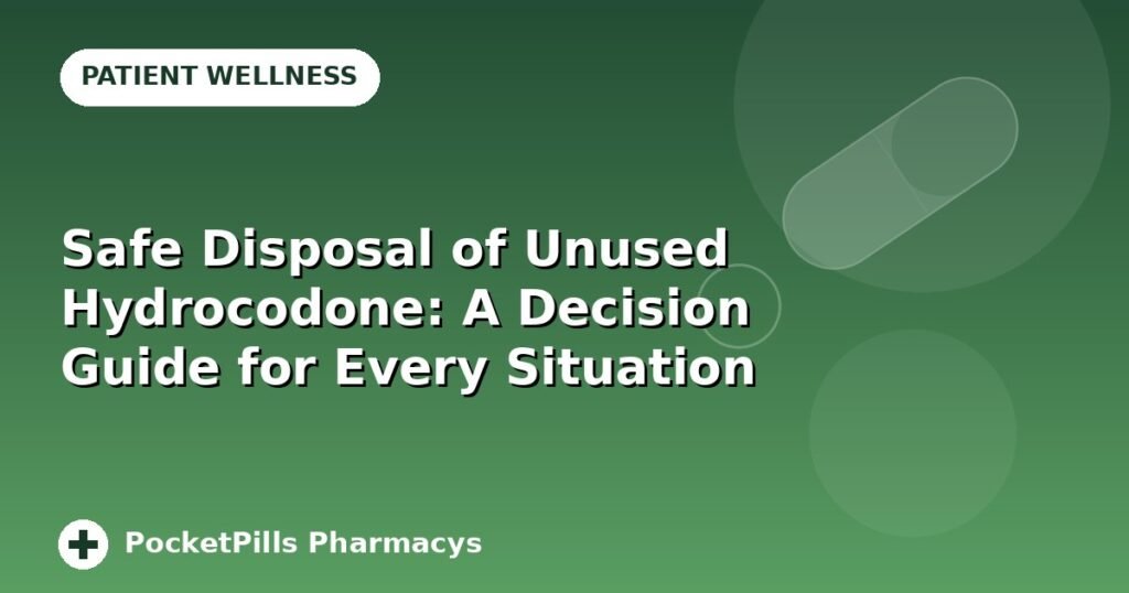 Safe Disposal of Unused Hydrocodone: A Decision Guide for Every Situation