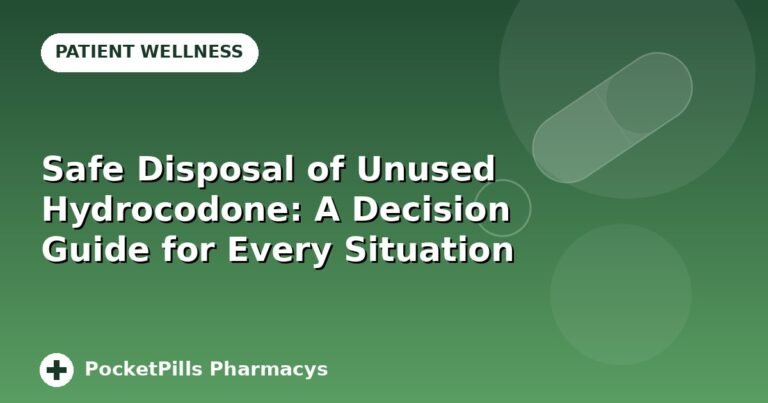 Safe Disposal of Unused Hydrocodone: A Decision Guide for Every Situation