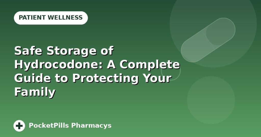Safe Storage of Hydrocodone: A Complete Guide to Protecting Your Family