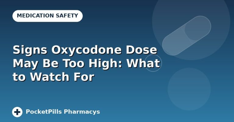 Signs Oxycodone Dose May Be Too High: What to Watch For