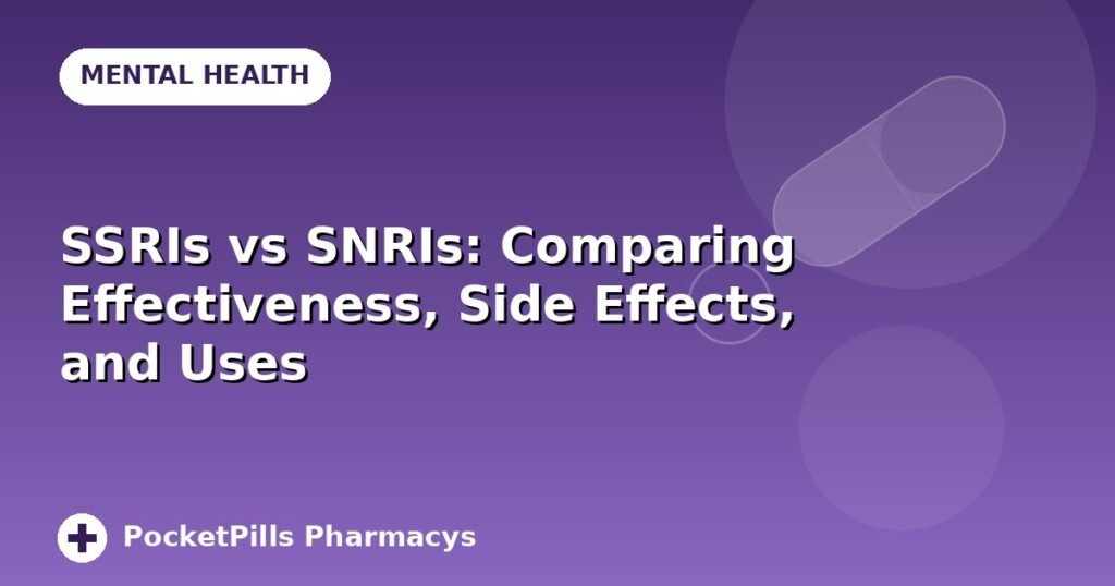 SSRIs vs SNRIs: Comparing Effectiveness, Side Effects, and Uses