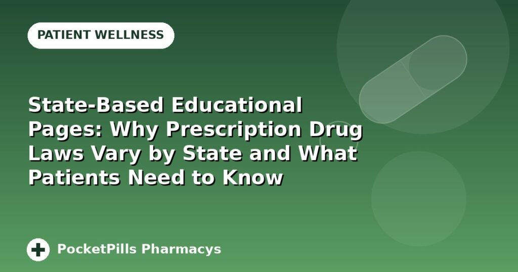 State-Based Educational Pages: Why Prescription Drug Laws Vary by State and What Patients Need to Know