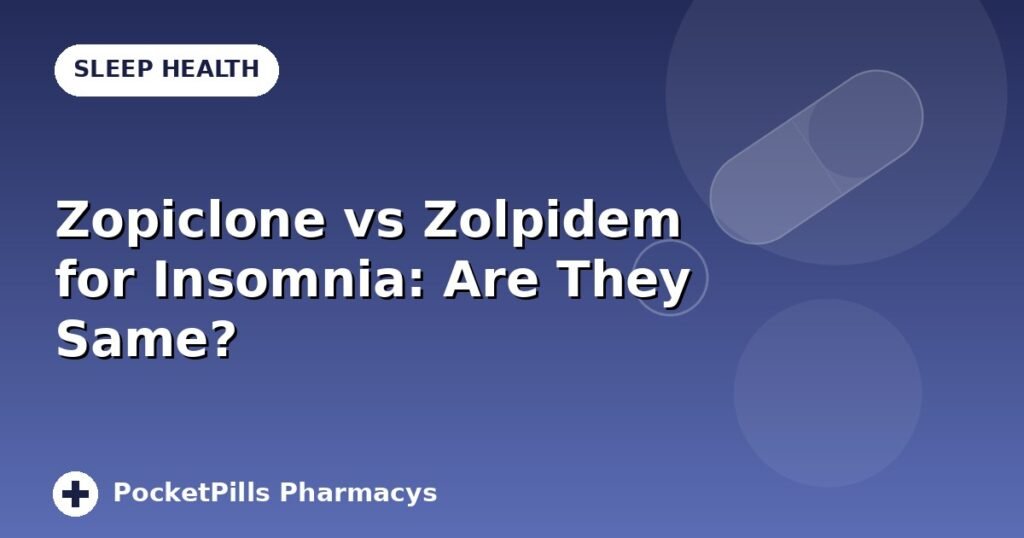 Zopiclone vs Zolpidem for Insomnia: Are They Same?